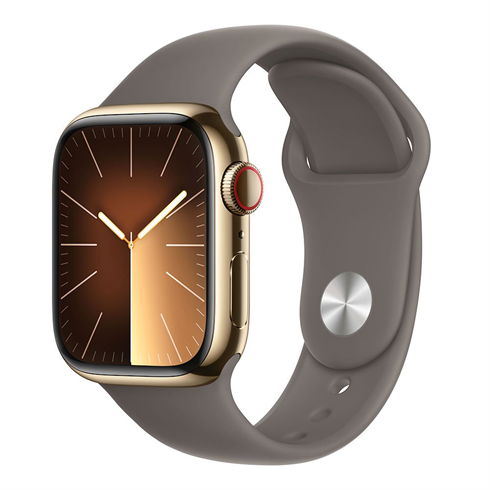 Apple Watch Series 9 GPS + Cellular 45mm Gold Stainless Steel Case with Clay Sport Band - S/M *Rozbalený*